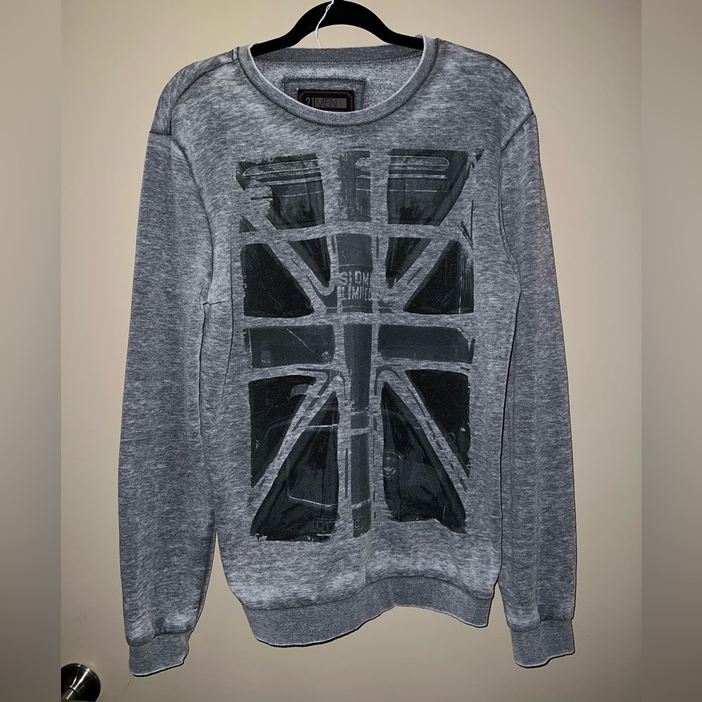 21MEN grey crew neck size M